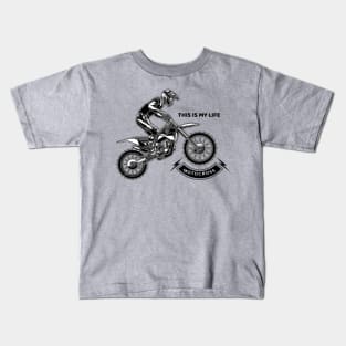 With motocross I've found that passion becomes your identity and that identity breaks all barriers. Kids T-Shirt